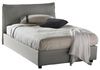 Talamo Italia - Doppelbett Claudia, Bettkasten mit Stoffbezug, 100 % Made in Italy, Öffnung vorne, geeignet für Matratzen 120x200 cm, Grau Bild 3