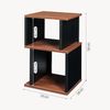 Beistelltisch Trond 50x33x29 cm Schwarz/Walnussoptik [en. casa] Bild 2