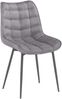 WOLTU 6 x Esszimmerstühle 6er Set Esszimmerstuhl Küchenstuhl Polsterstuhl Design Stuhl mit Rückenlehne, mit Sitzfläche aus Samt, Gestell aus Metall, Hellgrau, BH142hgr-6 Bild 4