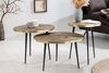 riess-ambiente Beistelltisch ORGANIC Ø60/Ø50/Ø40cm antik messing / schwarz (Set, 3-St), Wohnzimmer · Metall · rund · Baumstamm-Design · handmade Bild 4