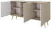 Kommode Orenate MDF K160 (Farbe: Weiß / Weiß + Gold) Bild 5