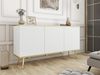 Kommode Orenate MDF K160 (Farbe: Weiß / Weiß + Gold) Bild 2