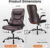 Sweetcrispy Home-Office-Stuhl, Braun, Modern Bild 2