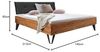 Massivholzbett >BE-0587< in braun - 145x95x213 (BxHxT) Bild 3