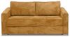 Vente-unique - LORETO Sofa SamtStoff Gelb - B 223 cm95 cm x H 90 cm x L 215 cm Bild 5