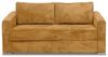 Vente-unique - LORETO Sofa SamtStoff Gelb - B 223 cm95 cm x H 90 cm x L 215 cm Bild 2