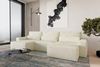 MOEBLO Wohnlandschaft DENVER U MINI, aus Cord, Couch Cord für Wohnzimmer Schlafsofa Sofagarnitur Sofa Eckcouch U-Form Cordstoff, Eckcouch Wohnlandschaft Sofa mit Ottomane Eckgarnitur Polsterecke, mit Schlaffunktion und Bettkasten Bild 3