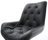 Drehstuhl Taimi-Flex Echt-Leder Schwarz Kreuzgestell breit Edelstahl 360° drehbar Wippfunktion Bild 5
