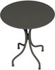 Vente-unique - MIRMANDE Garden dining set Metall Grau - B 60 cm x H 70 cm x L 60 cm Bild 4
