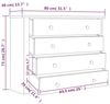 vidaXL Sideboard Grau 80x40x73 cm Kiefernholz Panama 282659 Bild 3
