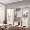 Schuhschrank JASMIN Flurmöbel in Pinie hell und Artisan Eiche 65x102 cm Bild 4