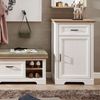 Schuhschrank JASMIN Flurmöbel in Pinie hell und Artisan Eiche 65x102 cm Bild 2