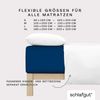 Schlafgut 'PURE BOXSPRING' Spannbettlaken, Jersey-Elasthan, Gummizug: rundum, (1 Stück), Bio-Baumwolle, für Matratzen bis 40 cm Höhe, Blue Deep, XL 180x200 cm - 200x220 cm Bild 4
