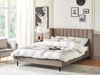 Bett mit Lattenrost VILLETTE 180 x 200 cm Samtstoff Taupe Bild 2
