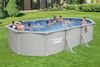 Bestway 56369 Hydrium Stahlwandpool Komplett Set mit Sandfilteranlage 610 x 366 x 122 cm, granitgrau, oval Bild 2