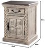 Nachttisch Mango / Akazie 45x40x60 weiß gewachst CASTLE-ANTIK #259 Bild 3