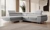 Selsey STEVIL - Ecksofa L-Sofa mit Schlaffunktion, Bettkasten, Ottomane links, Veloursbezug Grau Bild 5