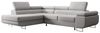 Selsey STEVIL - Ecksofa L-Sofa mit Schlaffunktion, Bettkasten, Ottomane links, Veloursbezug Grau Bild 4