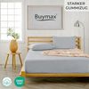 Buymax Spannbettlaken 100x200 cm Doppelpack 100% Baumwolle Spannbetttuch Bettlaken Jersey, Matratzenhöhe bis 25 cm, Farbe Silber Bild 2