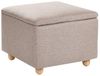Pouf mit Stauraum FERNDALE Stoff Beige Bild 1