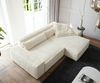 Delife 'Sirpio XL' Ecksofa mit variabler Recamiere, 270x170 cm, Beige, Plüschcord, ohne Hocker Bild 5