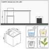 LECHUZA Pflanzgefäß CANTO Stone 30 LED Low ALL-IN-ONE 30x30 cm Schwarz 446095 Bild 4