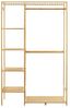 Garderobenständer Eurajoki 139x100x40 cm Bambus Natur [en. casa] Bild 5