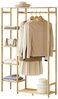 Garderobenständer Eurajoki 139x100x40 cm Bambus Natur [en. casa] Bild 2