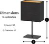 Lichthandel Hoch LED Tischleuchte Nachttischlampe 2er Set Nachttischleuchte für Schlafzimmer Tischlampe, LED wechselbar, warmweiß, LED Bild 3