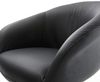 Drehstuhl Vinka-Flex mit Armlehnen Echt-Leder Schwarz Kreuzgestell breit Effektfinish Titan 360° drehbar Wippfunktion Taschenfederkern Bild 5
