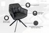riess-ambiente Polsterstuhl PAPILLON schwarz (Einzelartikel, 1 St), Esszimmer · Leder · Metall · Armlehne · 180° drehbar · Modern Design Bild 3