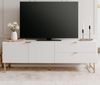 TV-Lowboard Hawick in weiß matt 179 cm Bild 2
