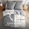BEDSURE Bettwäsche 220x240 3teilig Bettbezug - Bettwäsche-Sets 220x240 cm mit 2 Kissenbezüge 80x80 cm, ÖKO-TEX Bettwäsche Set Muster Grau Zweige für Doppelbett mit Reißverschluss Bild 3