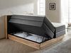 Möbel-Eins MENOTA Boxspringbett mit Bettkasten, massivem Holzrahmen und Bezug im Vintage Look grau 180x200 cm Härtegrad 4 Bild 4