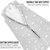 Baby Schlafsack 1.0 TOG, Bio-Baumwolle Baby tragbare Decke mit Zwei-Wege-Reißverschluss, Swaddle Transition, All-Season Schlafsack für Neugeborene Kleinkind Kleinkind Junge Mädchen, 2-Pack, 6-12 Monat Bild 2