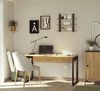 Muebles Pitarch | Bürotisch mit Metallbeinen, Schreibtisch, Computertisch oder Studientisch, Gold Eiche, 76 x 135 x 60 cm (Höhe x Breite x Tiefe), modern, Modell Nexus Bild 2