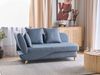 Chaiselongue Leinenoptik dunkelblau mit Bettkasten linksseitig MERI II Bild 2