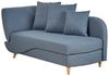 Chaiselongue Leinenoptik dunkelblau mit Bettkasten linksseitig MERI II Bild 4