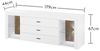Rosalie TV-Lowboard mit LED-Beleuchtung in Weiß, Evoke Eiche Optik - TV Schrank mit viel Stauraum für Ihr Wohnzimmer - 179 x 67 x 44 cm (B/H/T) Bild 3