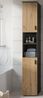 Badezimmer Hochschrank Livia in Eiche und grau 30 x 192 cm Bild 5