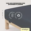 Schlafgut 'Easy' Spannbettlaken, Jersey, 100% Baumwolle, rundum Gummizug, für Matratzen bis 22 cm Höhe, Grey Deep, S 90x190 cm - 100x200 cm Bild 3