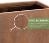 Pflanzwerk® Pflanzkübel CUBE Premium Fiberglas Blumenkübel Frostbeständig mit Lotus-Effekt, Lotus-Effekt - Handgefertigt - Eckig - Frostbeständig Bild 3