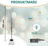 Gartenpirat LED Baum 180 cm schwarz mit 1500 LED warmweiß Timer-Funktion IP44, LED fest integriert, Warmweiß Bild 3