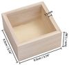 Belle Vous Aufbewahrungsbox Holzkiste Quadratisch 4 Stück 9,5x9,5x5cm (4 St) Bild 2