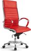 VERSEE Design Bürostuhl Chefsessel Montreal - Echt-Leder - rot -Drehstuhl, Bürodrehstuhl, Schreibtischstuhl, Chefstuhl, Designklassiker, hochwertige Verarbeitung, Stuhl, 150 kg Belastbarkeit Bild 1