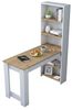 Dmora - Fester Tisch Talitha, Küchenregal, Konsole für Esszimmer, Feste rechteckige Ablage, 120 x 54 x 154 cm, Walnuss und Weiß Bild 3