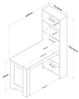 Dmora - Fester Tisch Talitha, Küchenregal, Konsole für Esszimmer, Feste rechteckige Ablage, 120 x 54 x 154 cm, Walnuss und Weiß Bild 2