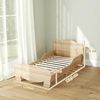 AIYAPLAY Kinderbett mit Bären-Design, Schutzgitter (Jugendbett, 1-tlg, Spielbett für 3-6Jahre Kinder), für Kinderzimmer 143,5 x 80 x 55 cm Naturholz Bild 3