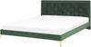 Doppelbett Samtstoff dunkelgrün 180x200 cm LIMOUX Bild 1