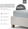 Bettwaesche-mit-Stil Mako-Satin Spannbettlaken grau 270x200cm Bild 2